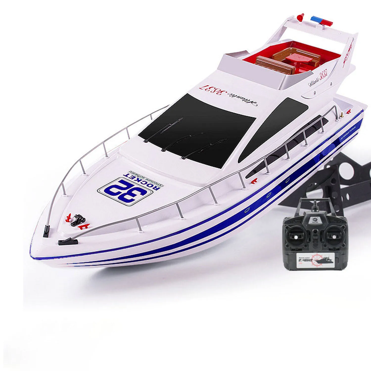 2.4G Heng Long RC Racing Speed Boat High-Speed Ship Wireless Control Luksusowy model jachtu Servo Motor Zabawka Prezent dla chłopców TH23786