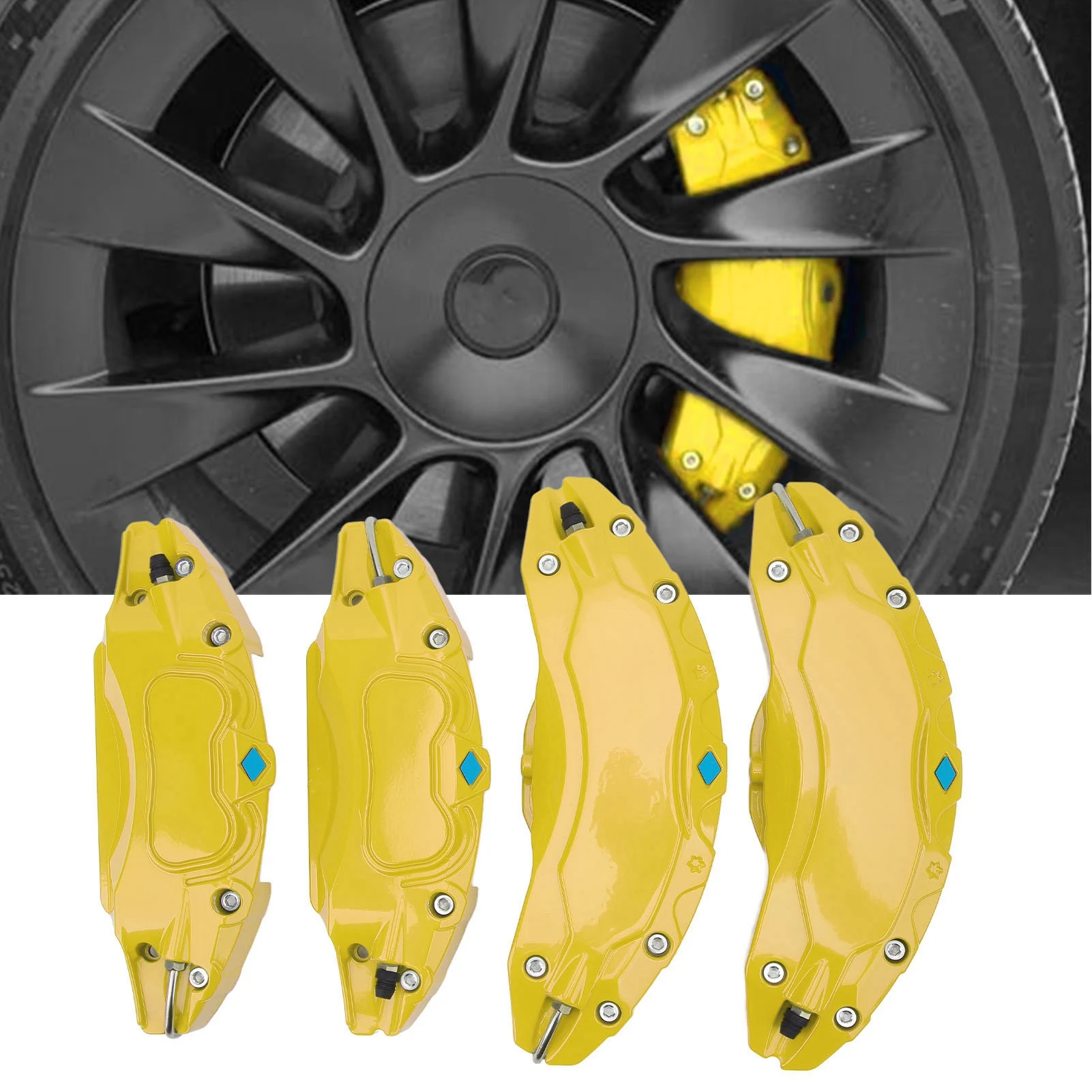 

Caliper Guard Aluminium Alloy Better Perfect Fit Disc Brake Caliper Covers 19in 20in Wheel Hub Coloured for