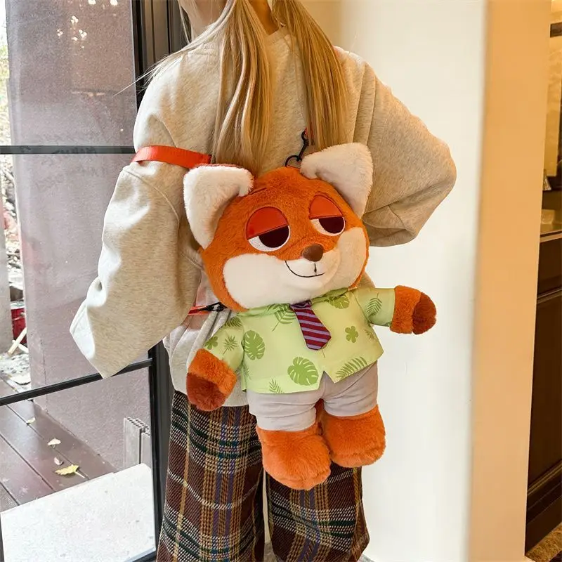 Nouveau dessin animé 3D Judy Nick fraise ours Winnie peluche jouet sac à dos grande capacité mignon Animal Cosplay sac fille cadeau créatif