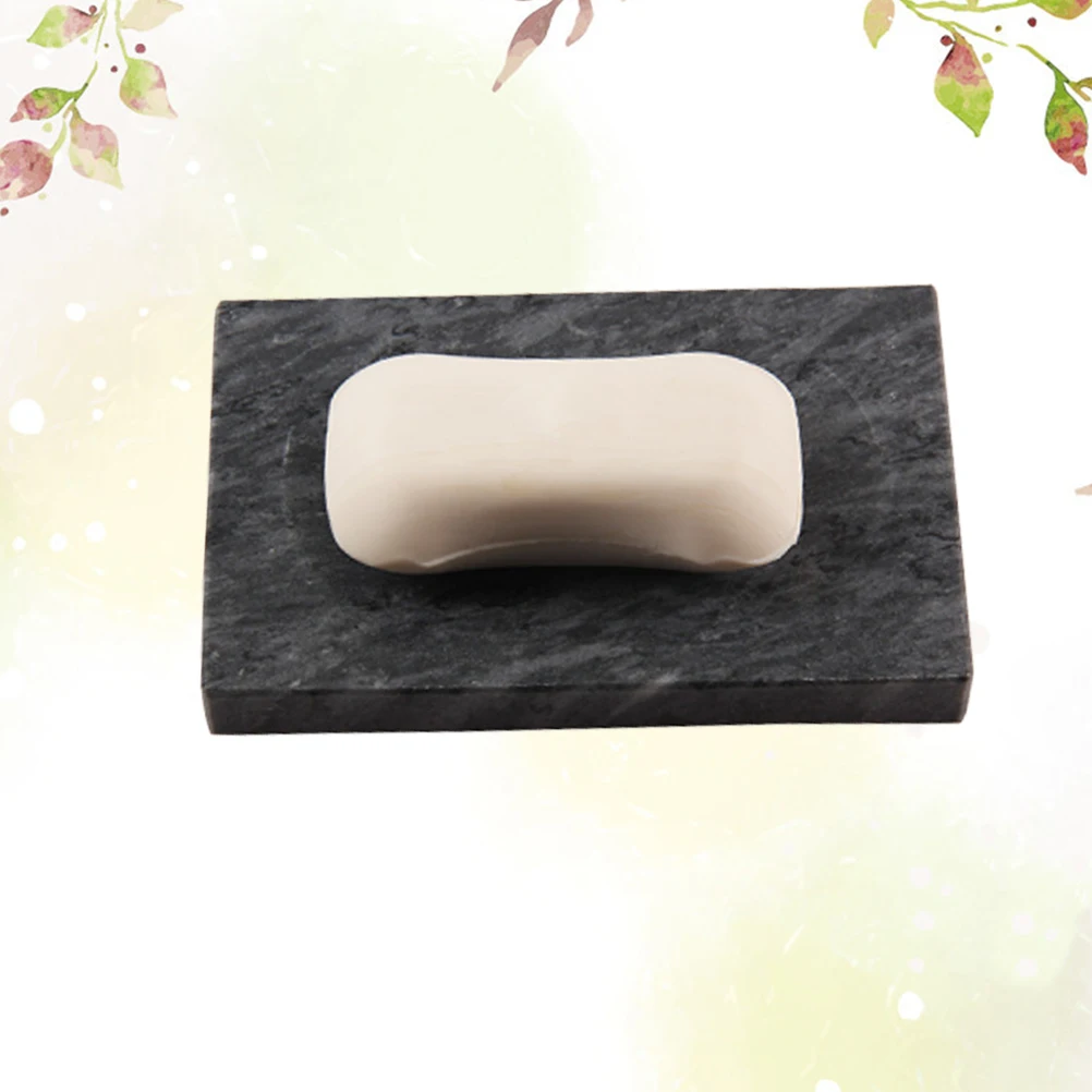 

Marble Soap Box Holder Creative Drainage Grey Bathroom Accessories Soap Dish Long Lasting Easy Clean Non Deformative Shower