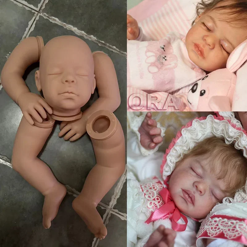 

20inch Nora Reborn Baby Doll Blank Kit Unfinished Unpainted Doll Parts with Cloth Body DIY Doll Parts