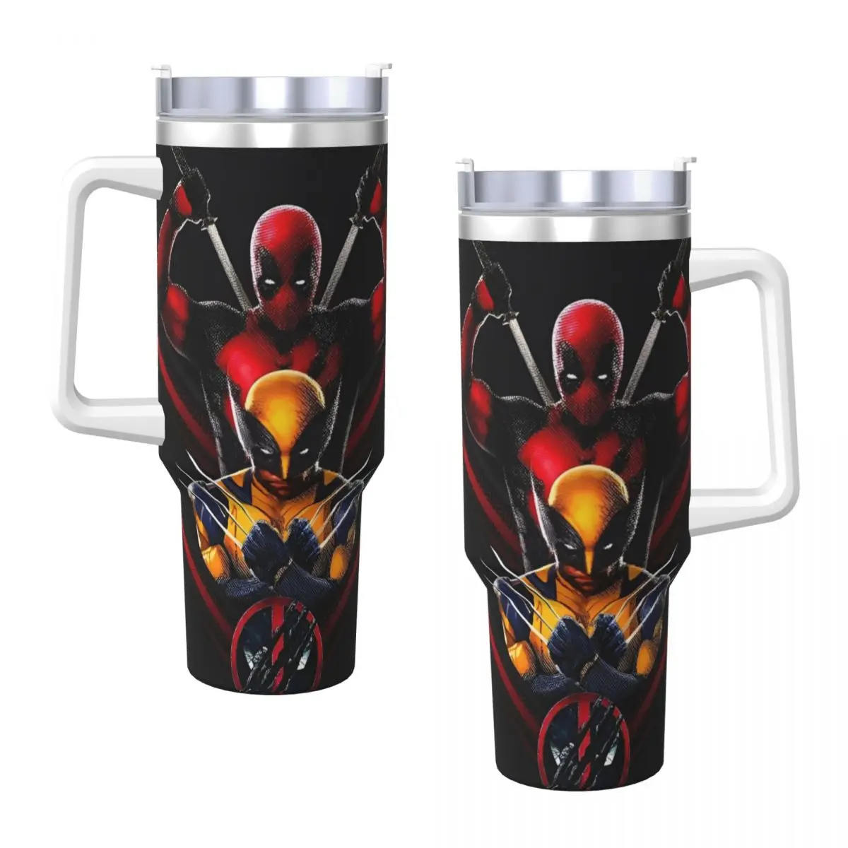 Deadpool Stainless Steel Tumbler Travel Mugs Cup 40oz Coffee Mug Leakproof Hot Drinks Milk Tea Water Bottle