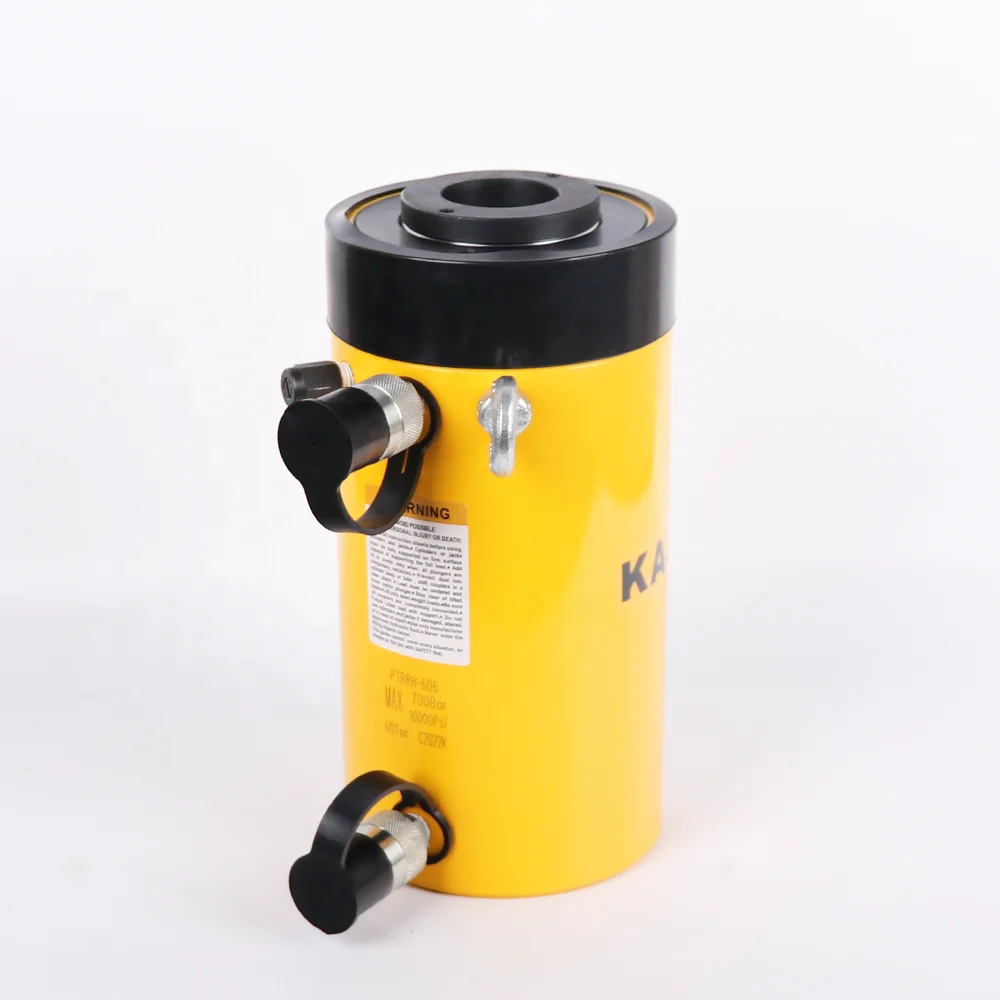 KSRRH-606 Double-acting Hollow Plunger, Center Hole Hydraulic Cylinder Jack 60 Ton