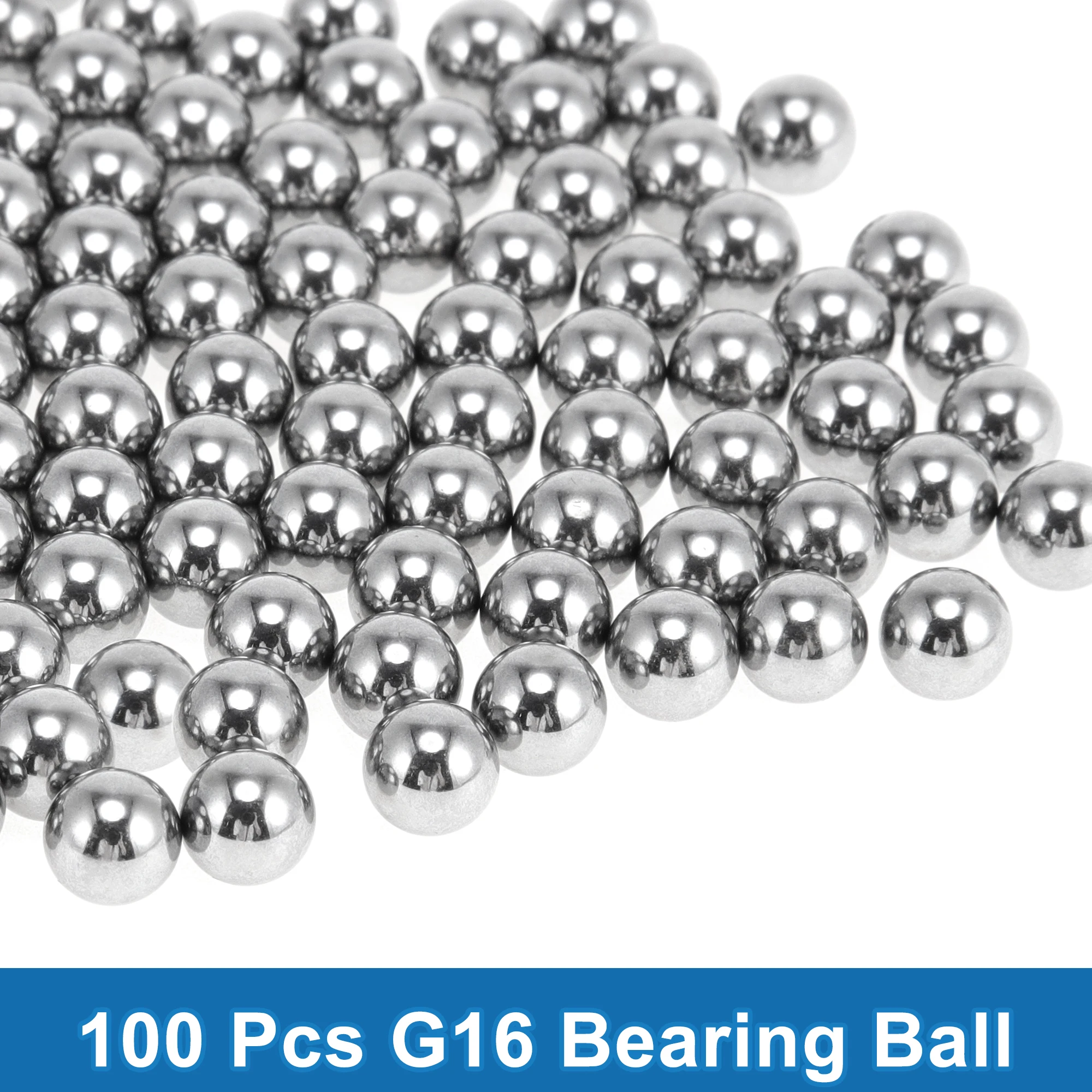 X Autohaux 6.4mm Bearing Ball Bearing Steel G16 Precision Ball Silver Tone 100 Pcs