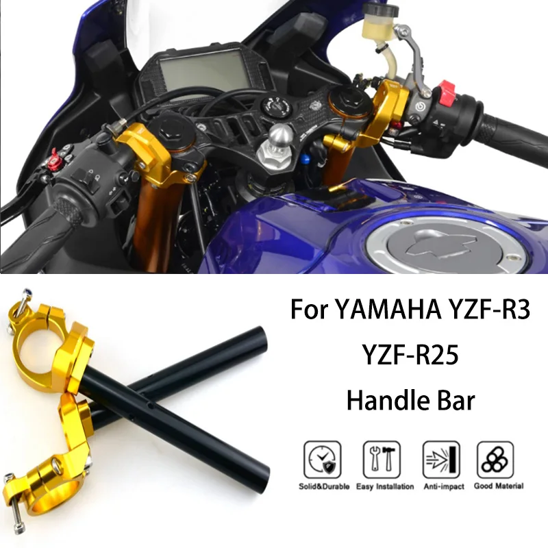 MTKRACING For YAMAHA YZF-R3 YZF-R25 2018-2024 Motorcycle Adjustable Clip On Fork Separate Handle Bar