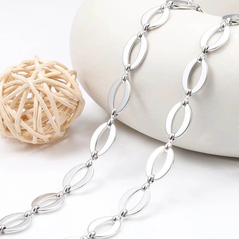 

1Meter Stainless Steel Oval Link Chains for Jewelry Making Materials DIY Creation Necklace Bracelet Deco Parts Findings Supplies