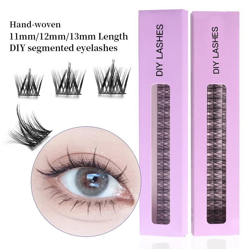 

DIY Eyelash Extension Kit 20/60pcs Individual Lashes Cluster C Curl, 11-13mm Mix Lash Clusters