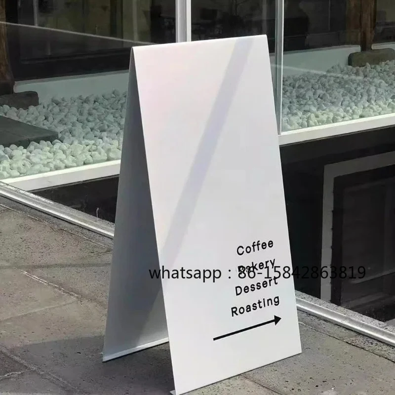 Floor Standing Signage Coffee and Milk Tea Shop Entrance Display Board A-character Advertising Board Parking Sign