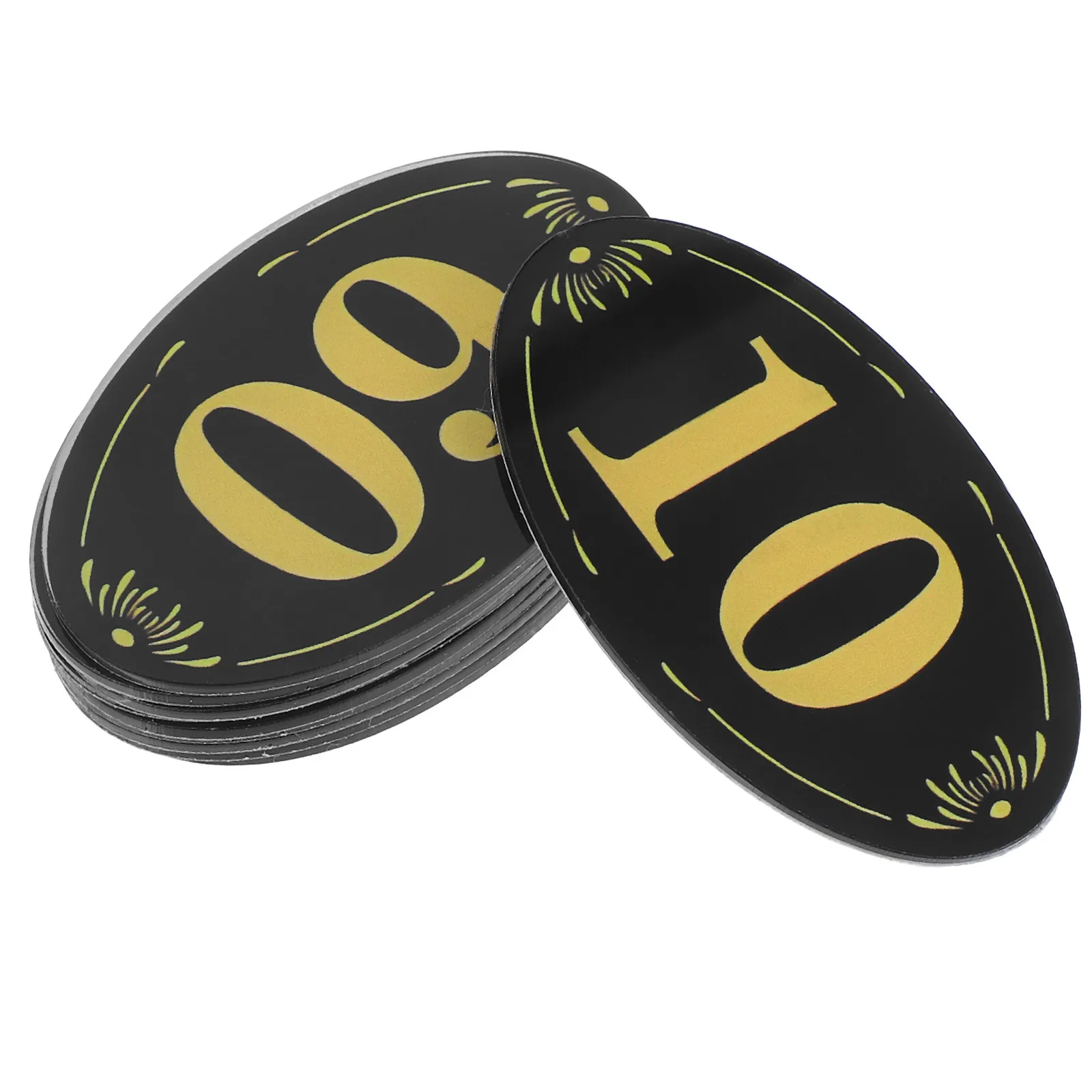 10Pcs Residue-Free Locker Number Stickers Strong Adhesion Clear Bold Numbers for School Gym Office Hotel Room Door Cabinet Table - view 5