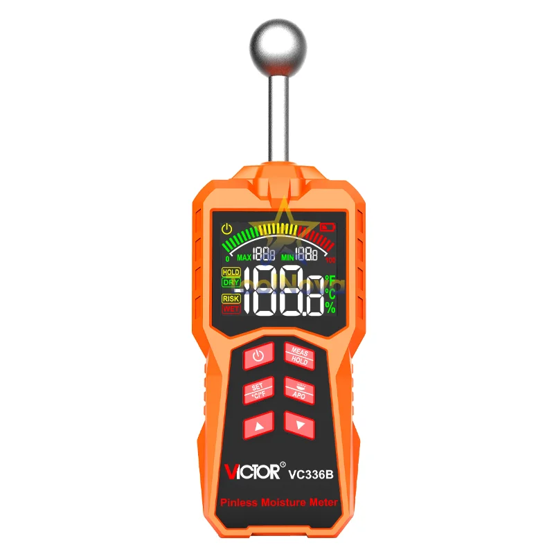 Spherical non-destructive induction moisture meter high-precision portable wood leakage tester wall humidity VC336B [charging mo