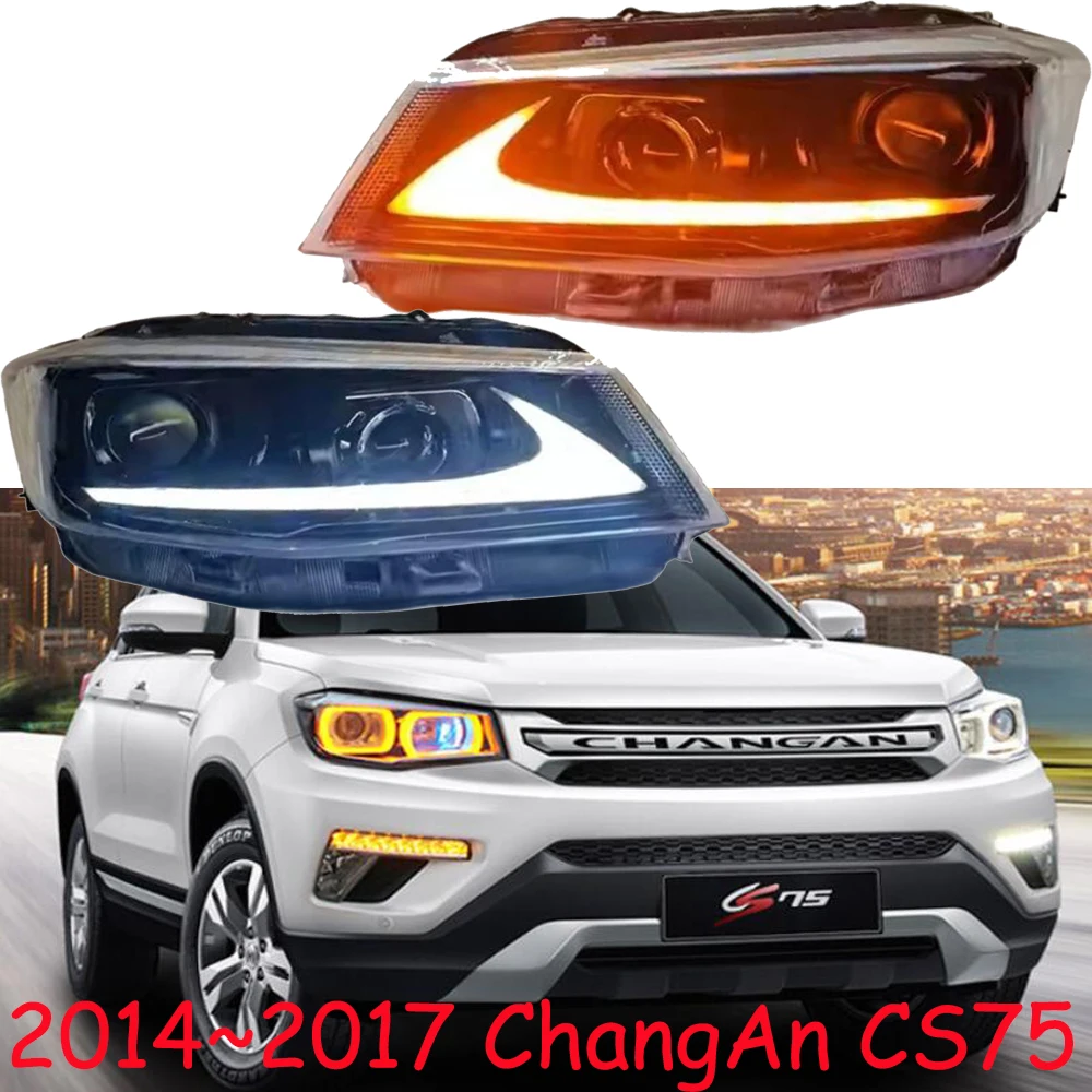 

Фара на бампере автомобиля ChangAn CS75, авто 2014 ~ 2017 лет, светодиодные автомобильные дневные ходовые огни Chang An, головной свет