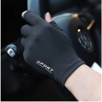 الحرير الجليد عالية المرونة واقية من الشمس تنفس نصف اصبع قفا...