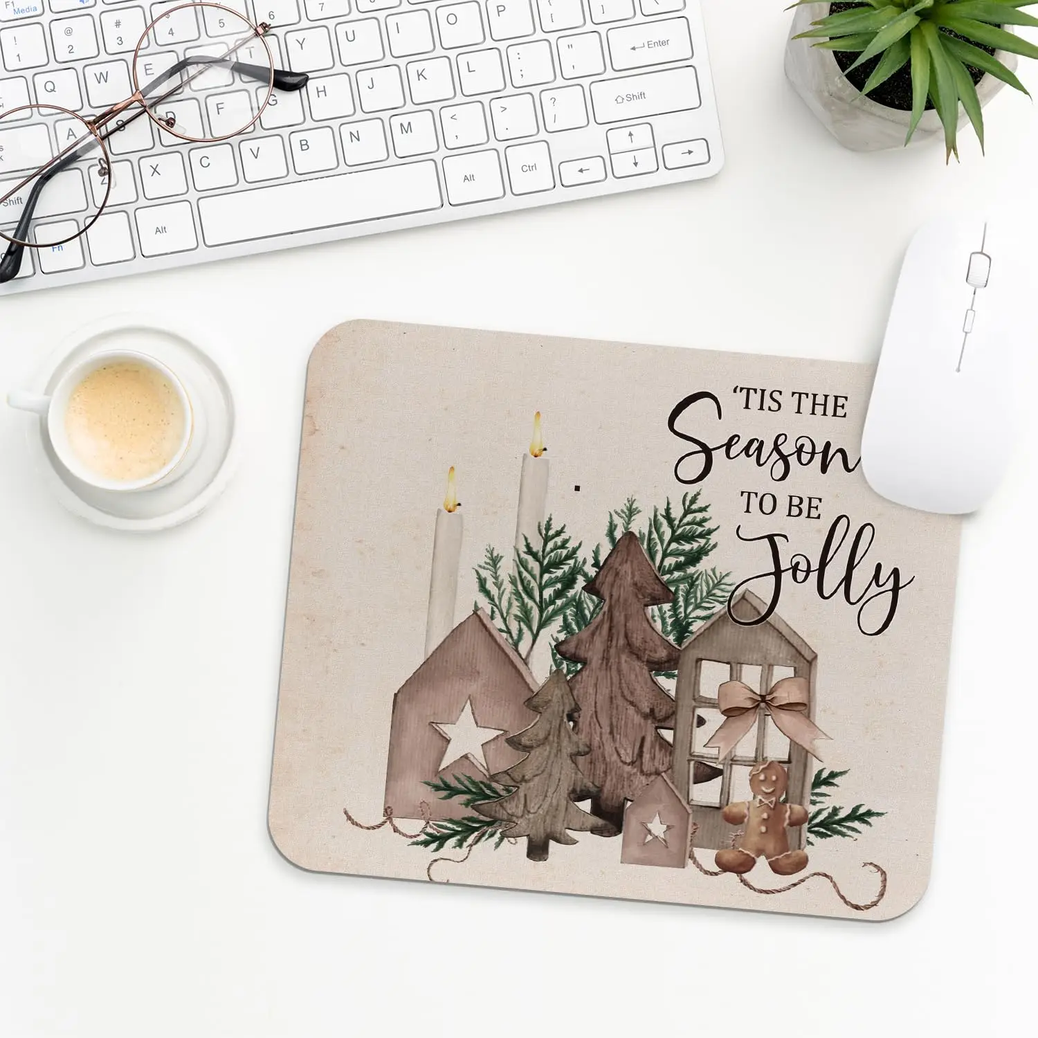 Hot-Selling Christmas Style Printing Square Mouse Pads Comfortable Gaming Mousepad Mouse Mat Keyboard Mats Desk Pad 22x18cm