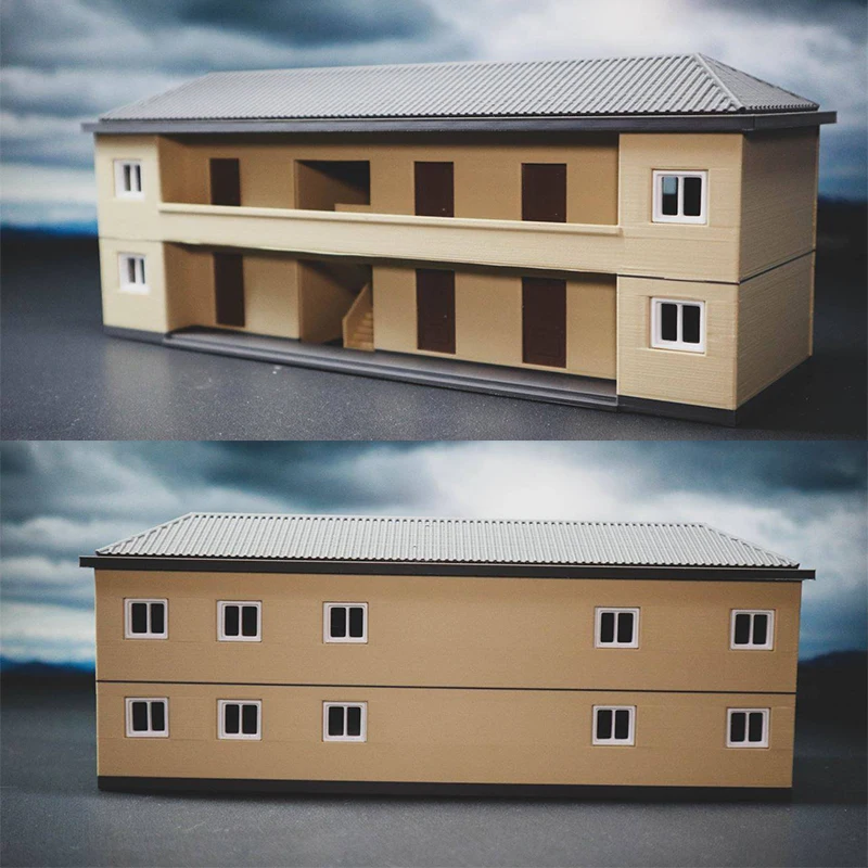 Miniatur N Maßstab Zug Plattform Gebäude Haus Modell DIY Zusammengebaute Spielzeug Architektur Gebäude Dekoration Kind Geschenk 1PCS