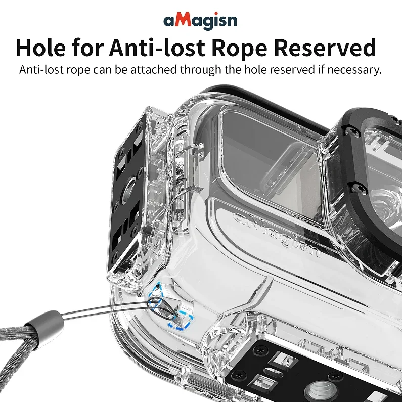 Чехол для дайвинга aMagisn 60M, водонепроницаемый корпус для Insta360 Ace, защитный чехол для Insta360 Ace Pro, доступ к спортивной камере