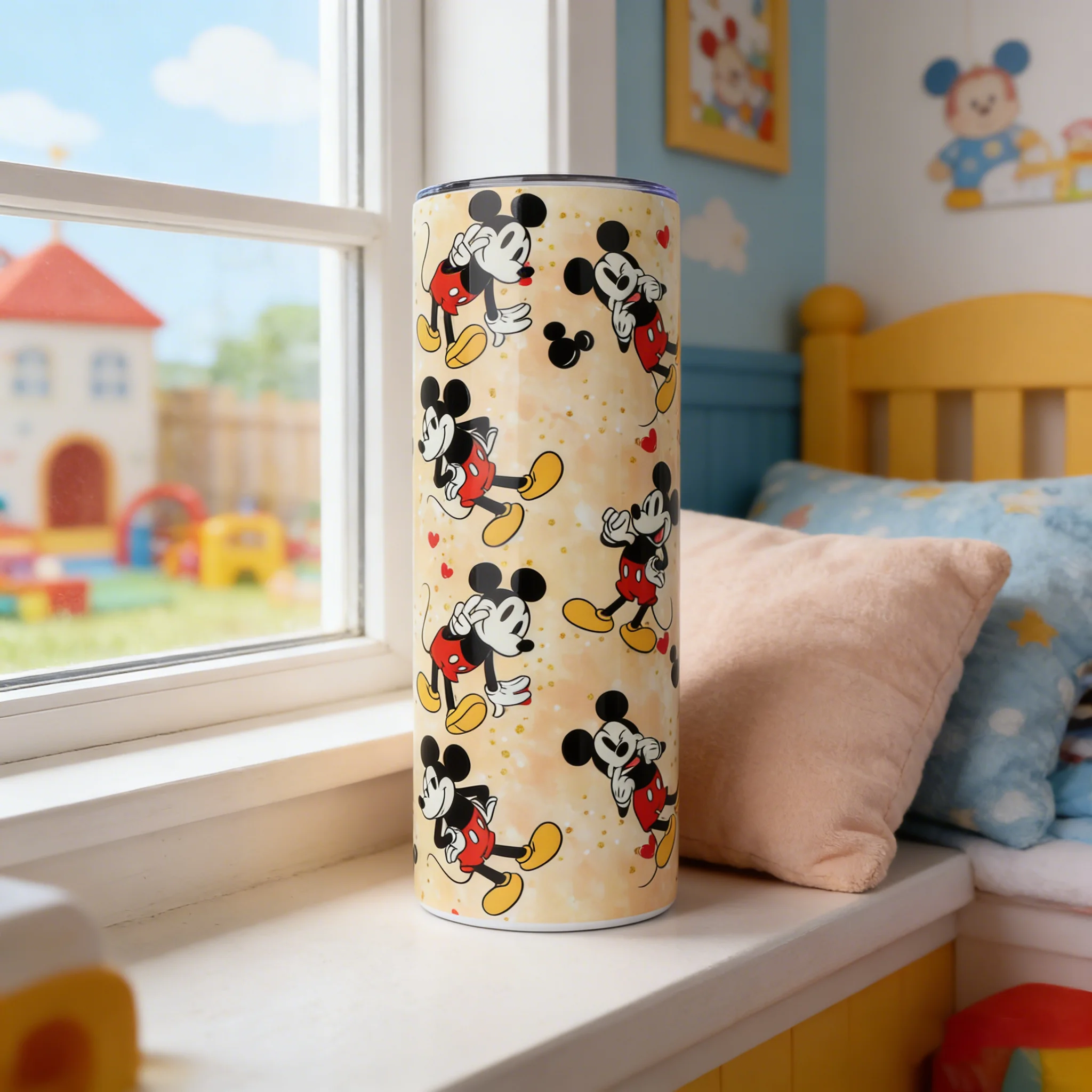 1pc 20oz Disney Mickey Mouse Stainless Steel Tumbler with Straw Insulated Travel Cup for Hot/Cold Drinks Office & Outdoor Use - view 5