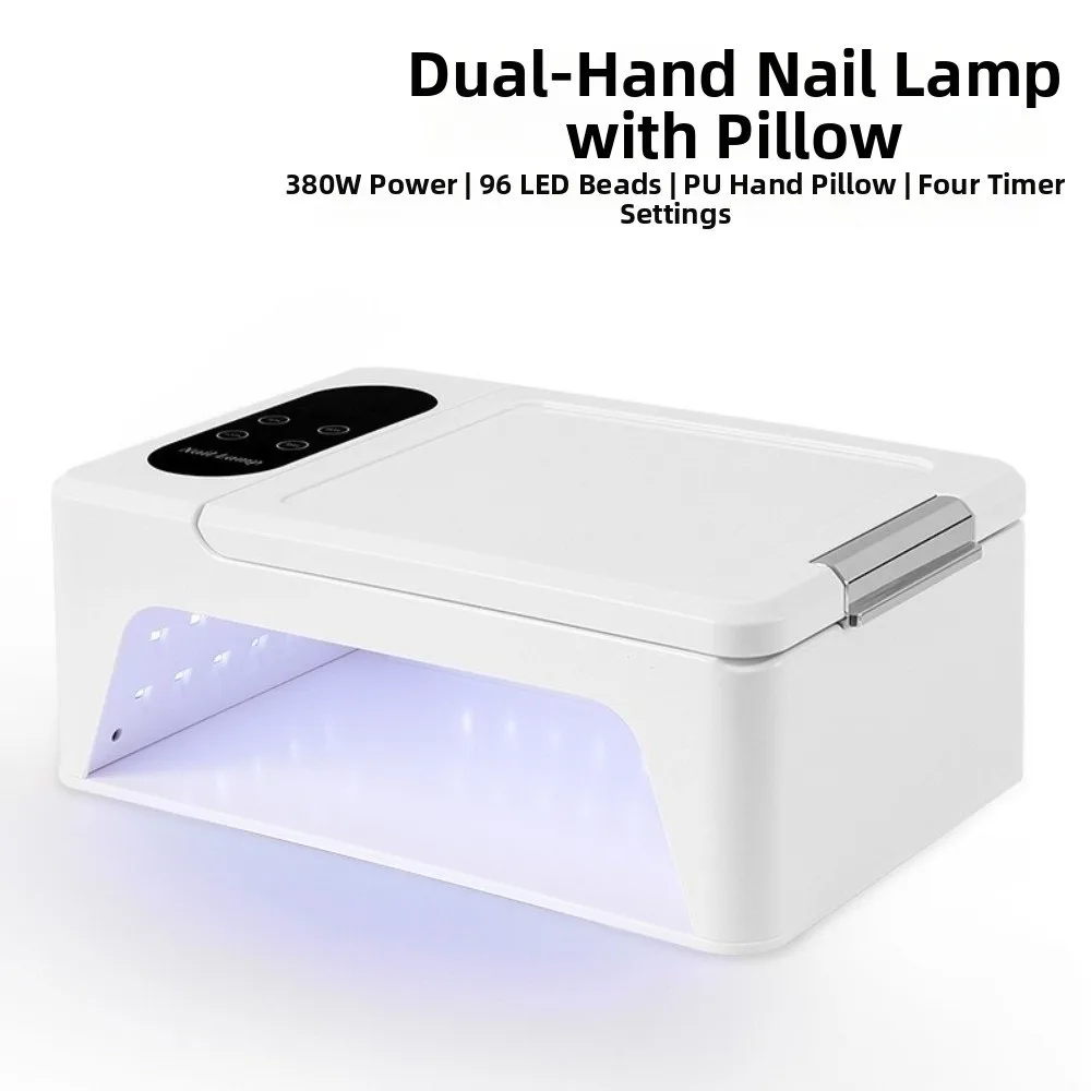 US EU Plug Dual Hand Nail Dryer Lamp 2IN1 96 LEDS Nail Curing Lamp 30/60/99/120s Timer Flip Design UV LED Nail Light Household