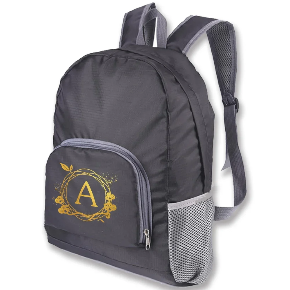 Mochila ultraligera plegable para hombre y mujer, morral deportivo para montañismo, con letras impresas, ideal para senderismo al aire libre