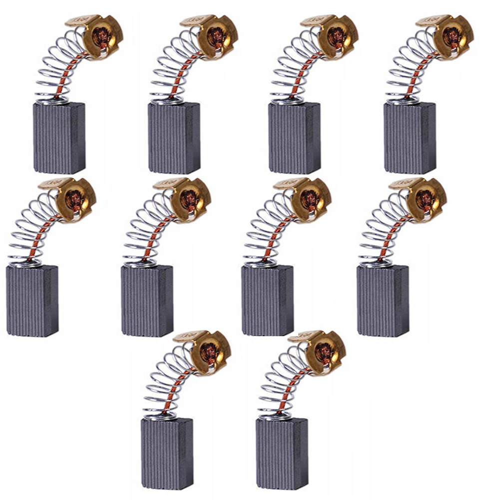 Set di spazzole di carbone da pezzi Set di spazzole di carbone Terminali metallici Martello da trapano Molle leggermente diverse e terminali metallici Martello da trapano