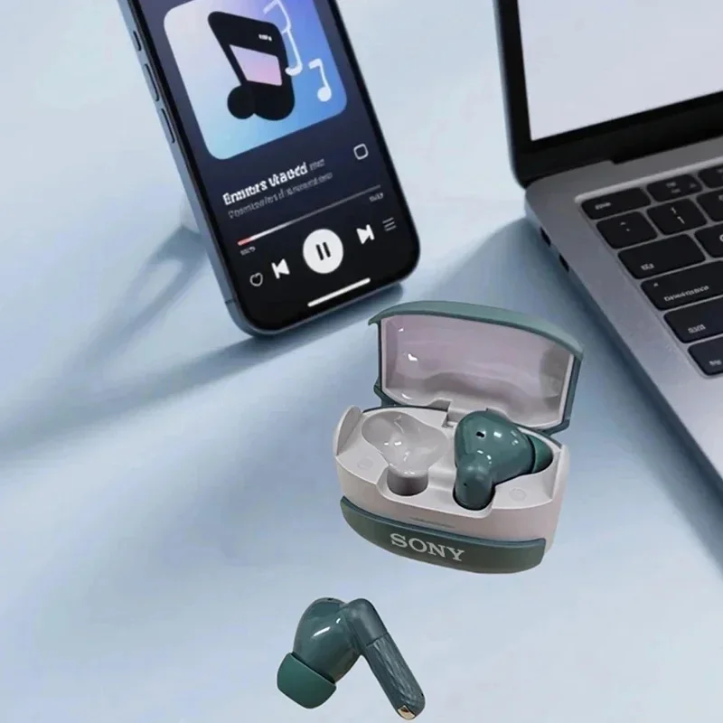 سماعات رأس سوني اللاسلكية، سماعة بلوتوث، شحن سماعات أذن لهاتف آيفون وشاومي، سماعات رياضية للحد من الضوضاء مع Mi #4