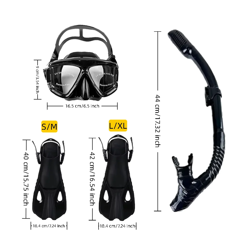 mask-fins-snorkel-set-snorkeling-gear-for-adults-panoramic-view-snorkel-mask-anti-fog-adjustable-dive-flippers-dry-top-snork