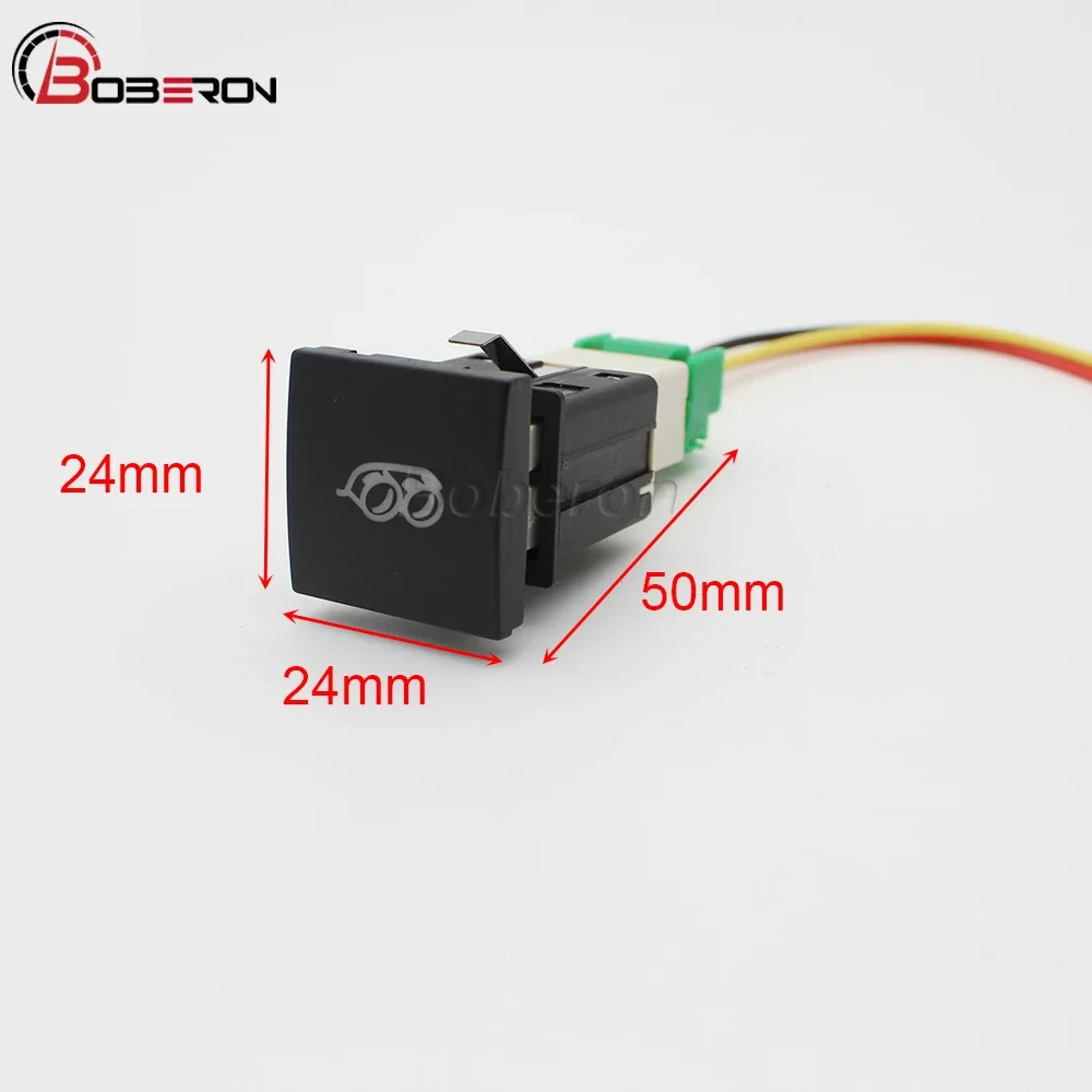 Car Red LED Light Power On Off Switch Button with Wire For VW Golf 6 Jetta 5 MK5 Caddy EOS Scirocco 2008 -