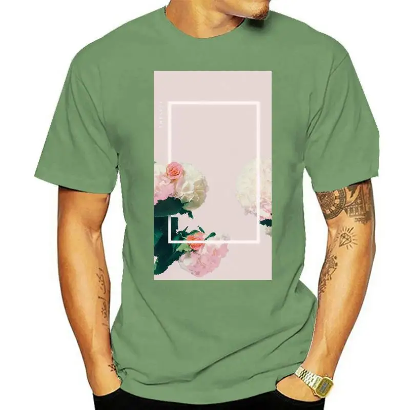 The 1975 Pink Roses Spring Tour 2022 White T Shirt New Band Merch Wholesale Tee Shirt