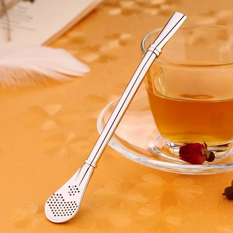 

500pcs Stainless Steel Drinking Straw Filter Handmade Yerba Mate Tea Bombilla Gourd Washable Practical Tea Tools Bar Accessories