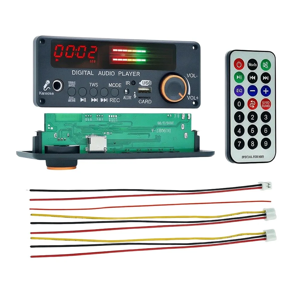 D189BT Audio Decoder Board with USB Port TF Card Slot FM Input Recording Output for Speaker For amplifier Projects