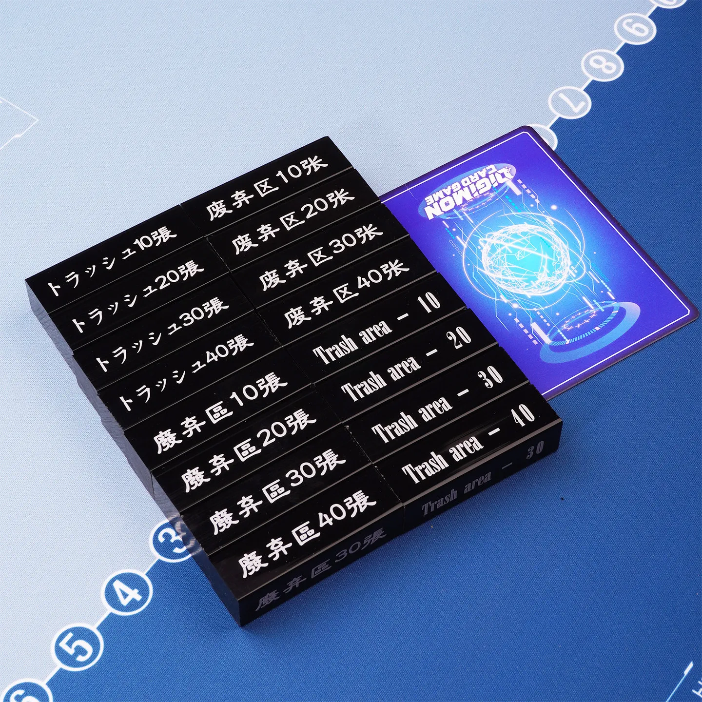 

Digimon DTCG English Scorer Game Indicator/Attack Power/Token DP/Unblockable/Trash Zone/Blocker Acrylic Dice Board Game Toy Gift
