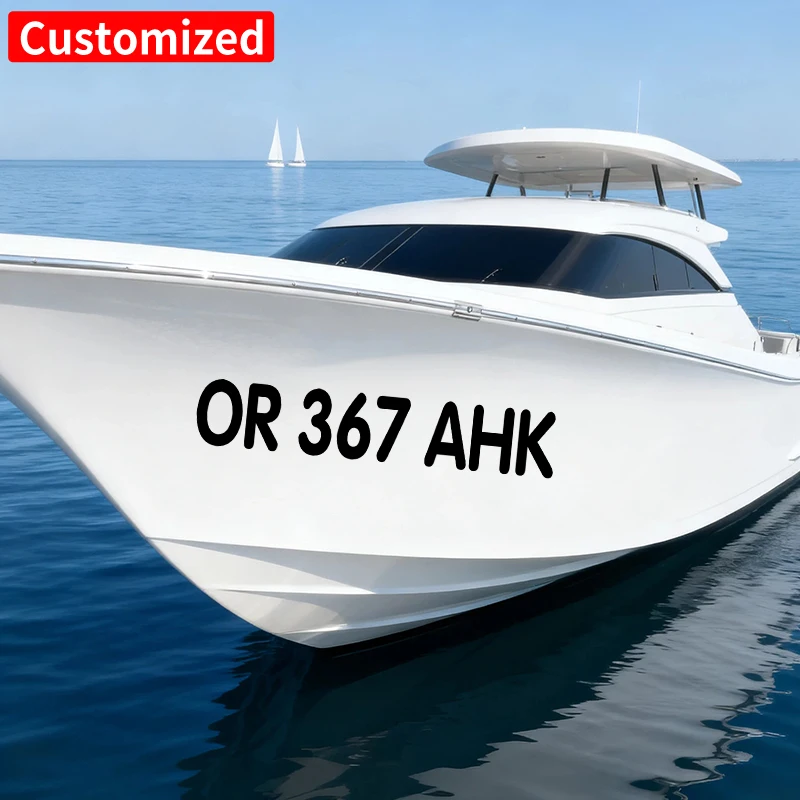 2 pz/foglio adesivi per barche personalizzati autoadesivi impermeabili per barche a vela barche a motore kayak auto decalcomanie in vinile modificate personalizzate