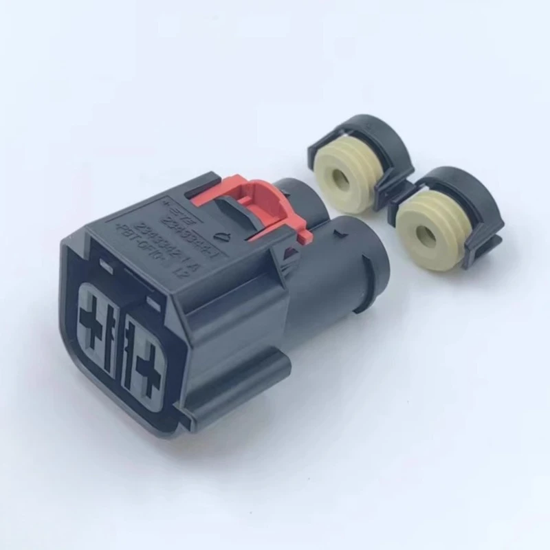 2343344-1 MCON 12 2P أنثى محطة الإسكان مع سدادة الختم، موصل كهربائي معزول قذيفة لسلك تسخير/السيارات