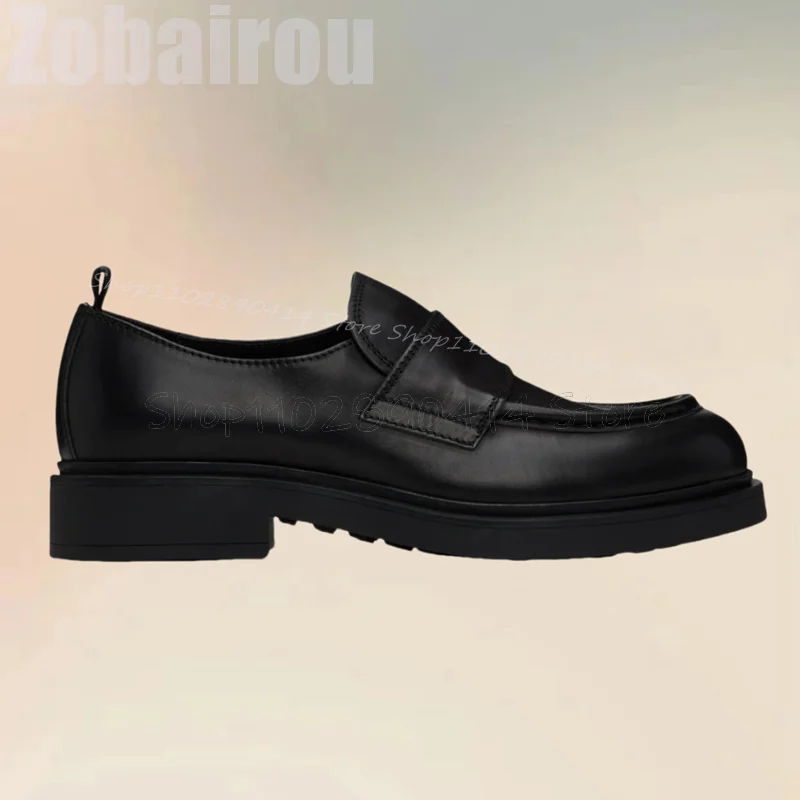 

Black Sewing Design High Top Matte Leather Loafers Fashion Slip On Men Shoes Luxury Handmade Party Feast Office Men Casual Shoes