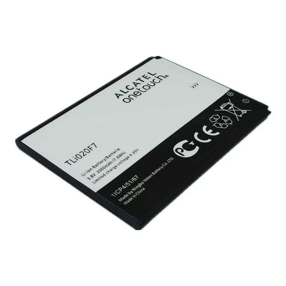 Original 2000mAh TLi020F7 Phone Battery For Alcatel Pixi 4 5045D Pop 2 5042D C7 7040 7040D 7041 7041D J720 J720T J726T J726T-so2