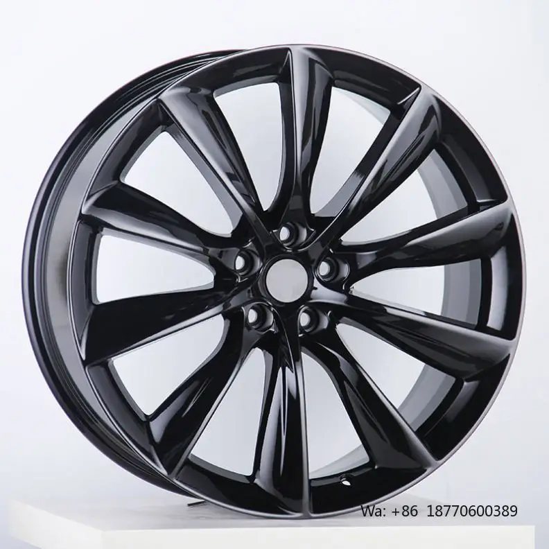 

Instock Cast 5X114.3 Wheels 19 21 Inch Car Rims Satin Black Alloy Passenger Racing Car Wheel for Tesla Model 3 Y S