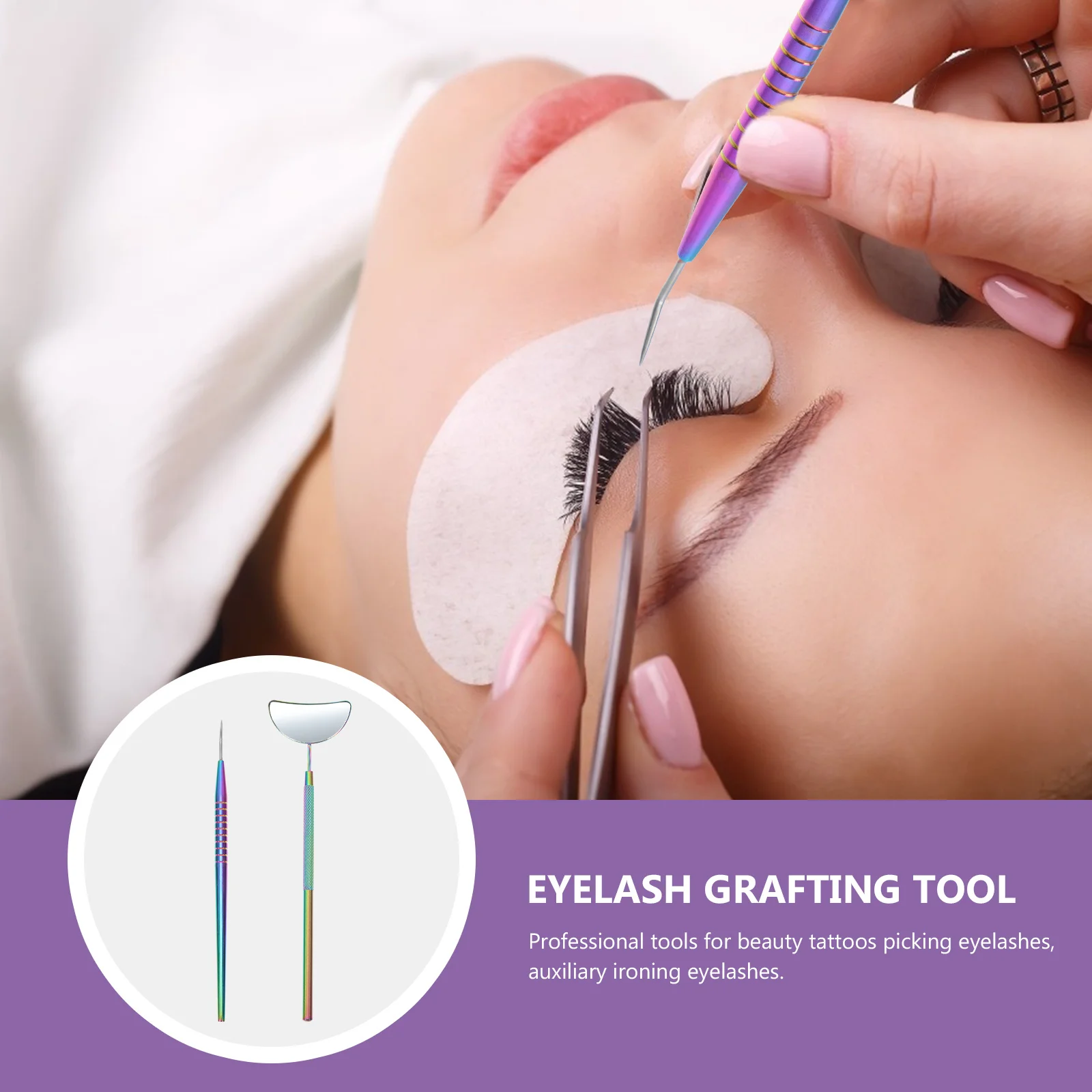 1 مجموعة 1 مجموعة رمش تمديد أداة عدة قضيب مرآة لاش فصل رفع عصا صالون تطعيم ملحق ماكياج أداة #5