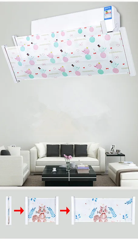 Schaalbare Opknoping Type Airconditioning Voorruit Anti-Direct Blazen Lucht Deflector Huishoudelijke Airconditioning Baffle JK035