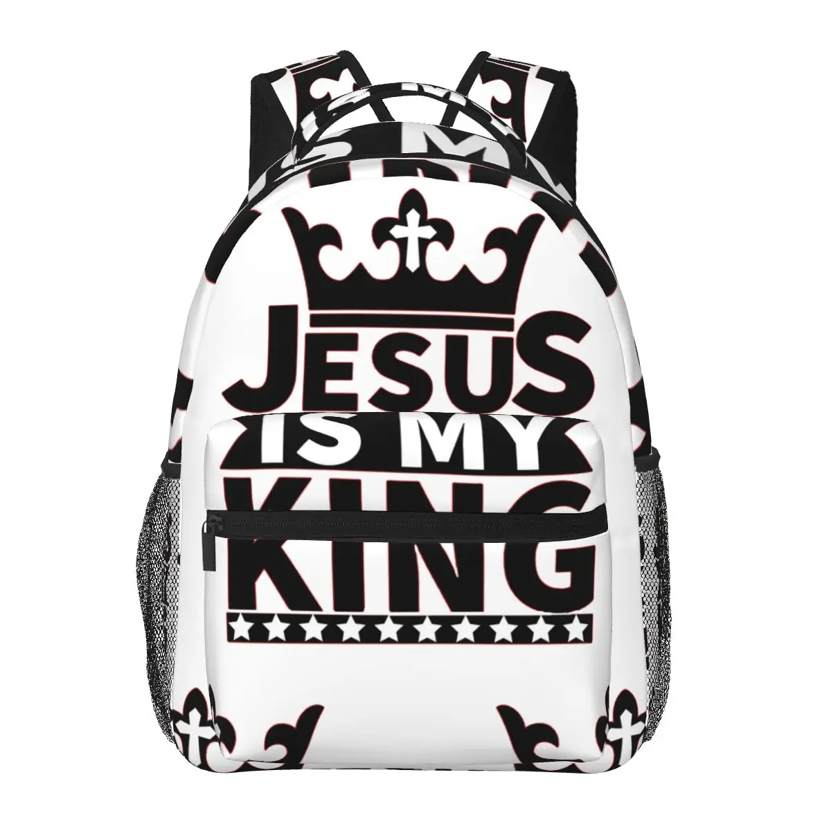 

Jesus Is My King Backpacks Boys Girls Bookbag Children School Bags Cartoon Kids Rucksack Shoulder Bag Large Capacity