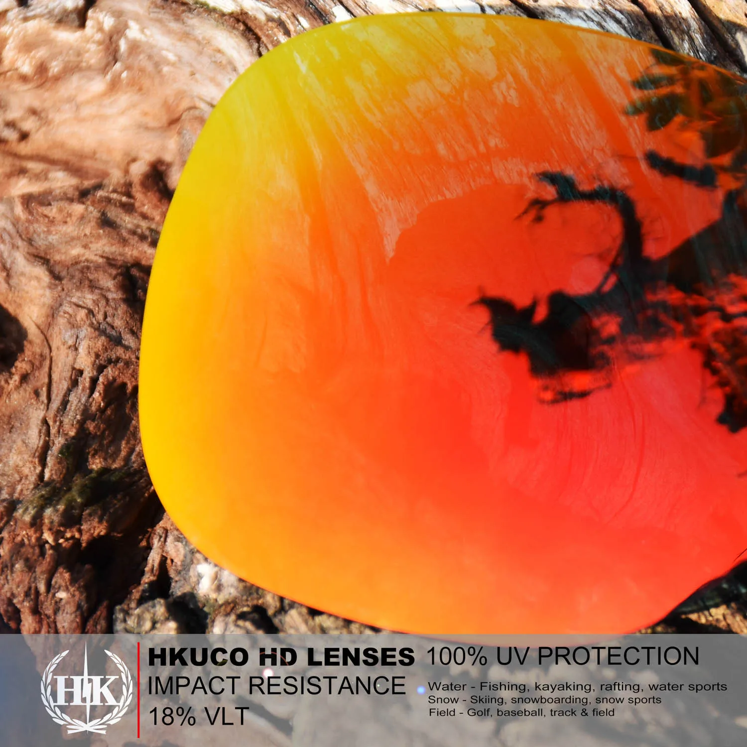 عدسات بديلة للرجال من Hkuco لنظارات Oakley Fast Jacket الشمسية المستقطبة باللون الأحمر #4