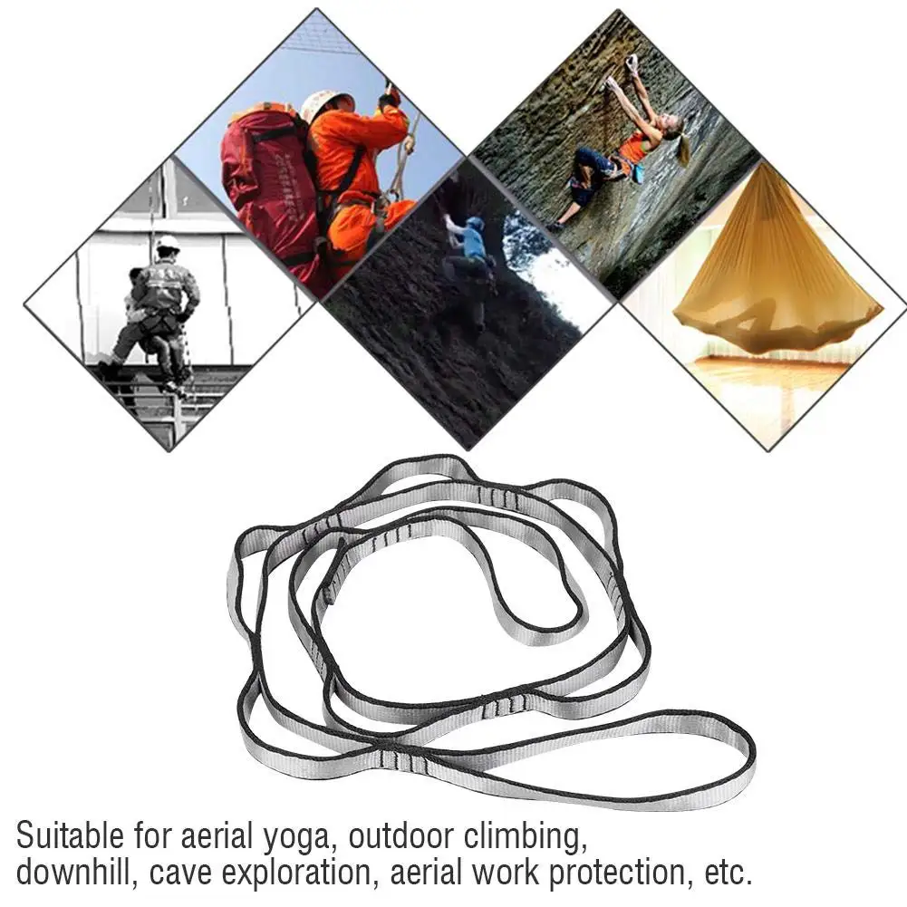 Nylon Daisy Chain Adjustable Strap Rope High Strength Strong Bearing Capacity Yoga Stretch Belt for Aerial Yoga Hammock Fitness