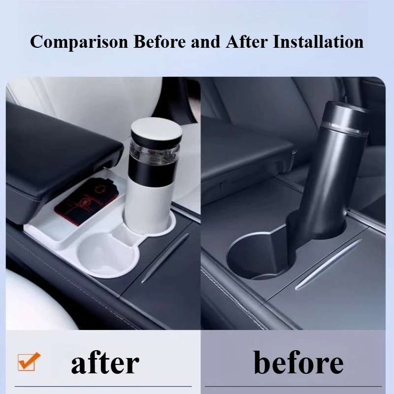 For Tesla Model Y/3 Highland 2021-2024 Water Cup Limiter Slot Rack Interior Modification Accessories Artifact Car Goods Supplies