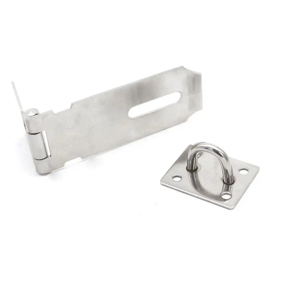 Durable Hasp Staple Shed Lock Stainless Steel Security Anti-Theft Hasp Staple Gate Cabinet Door Shed Lock for door closure