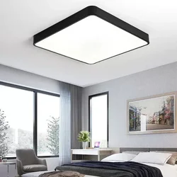 Modern LED Ceiling Light Minimalist Square Black White Decor Lamp For Bedroom Living Room Hall Dining Room Aisle Indoor Lighting