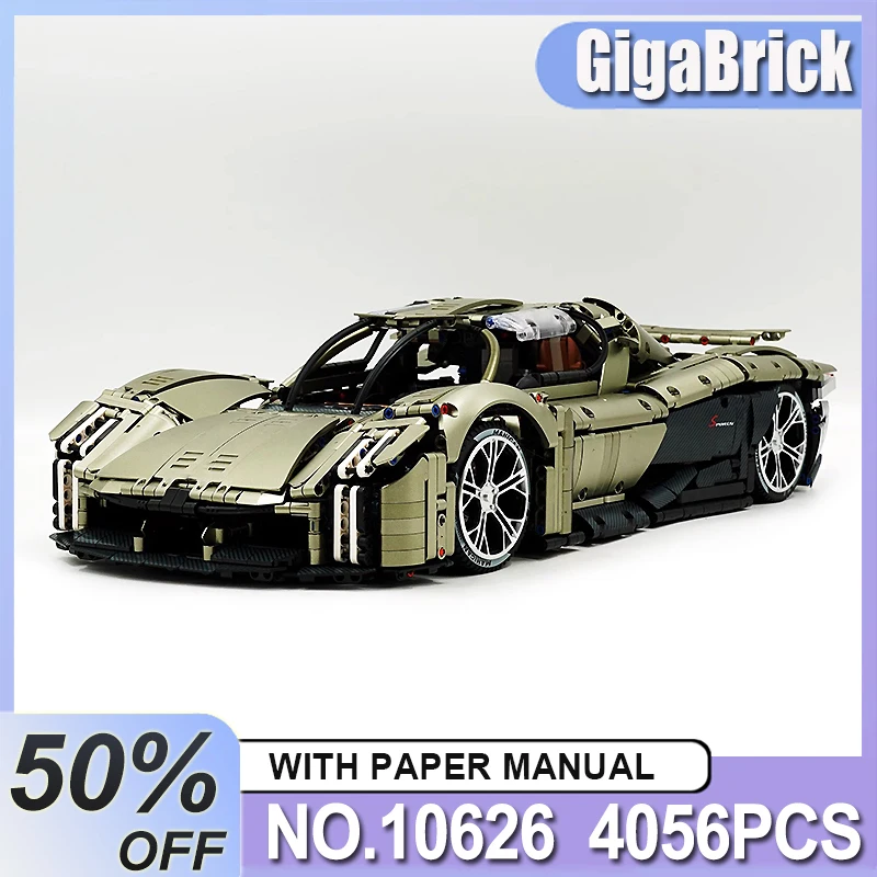 Guly 10626 MOC Aangepaste technische voertuig Supar Sportwagen Hypercar Model Bouwsteen Baksteen Diy Puzzel Speelgoed Verjaardagscadeau voor kind