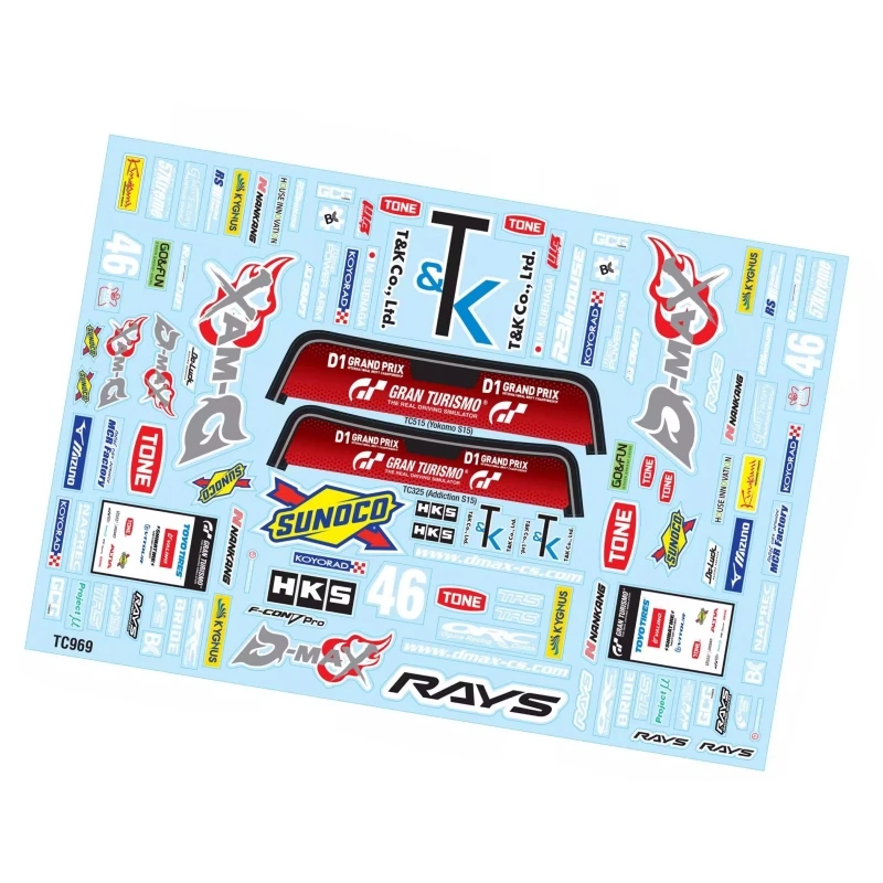 

TC969 1/10 S15 D-Max дрейфовая наклейка RC автомобильная наклейка лист