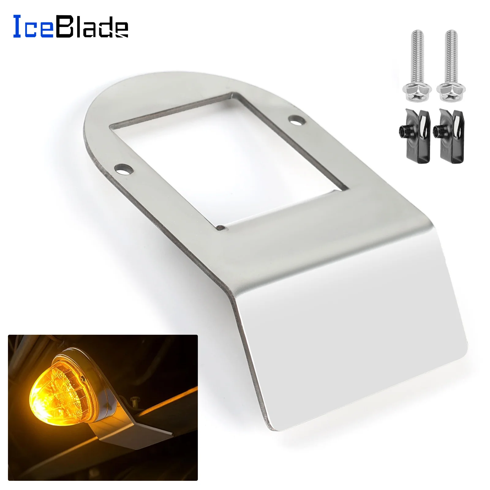 

IceBlade 1PCS Watermelon Under Glow Frame Bracket Universal Clamp Style Mount With Stainless Steel For Universal Truck RV