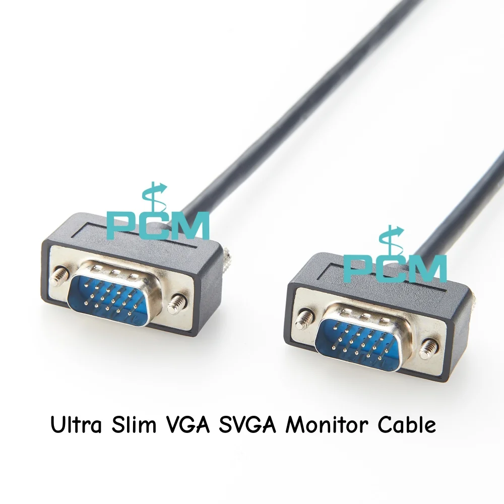 超薄型vga-svgaモニターケーブル-高速15ピンhd15-vgaビデオケーブル-コンピューターpcディスプレイ-プロジェクター-産業機器用