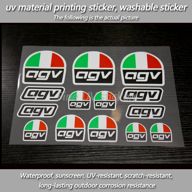 

Hot Sale Italian AGV Die-cut Helmet Stickers UV Tribal Decals Motorcycle Helmet Racing Stickers Waterproof High-quality Stickers