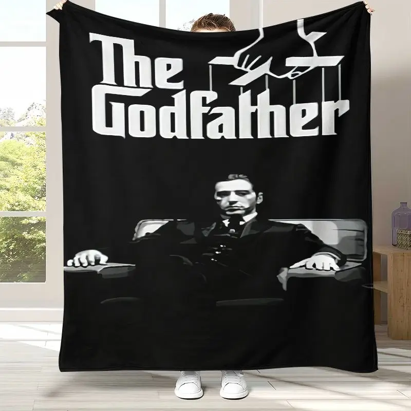 Retro Movie The Godfather Vito Corleone Flannel Throw Blanket,Cozy Blanket for Bed,Sofa,Living Room,Picnic,Camping,Home Decor