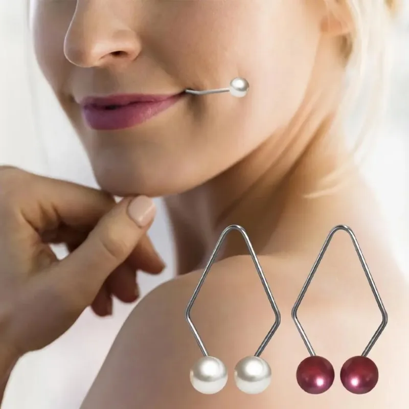 2 pz/set Dimple Makers per guance Dimple Trainer Face facile da indossare sviluppa un sorriso naturale per le donne accessori per gioielli di moda